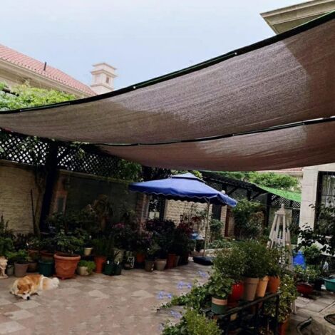 Heat Shield Net Shade Cloth, With Grommets, HDPE Polyethylene Shade Cloth, Reinforce Thicken For Garden Balcony Terraces Greenhouse Outdoor Pergola, Easy To Install 4x4m