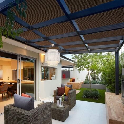 Heat Shield Net Shade Cloth, With Grommets, HDPE Polyethylene Shade Cloth, Reinforce Thicken For Garden Balcony Terraces Greenhouse Outdoor Pergola, Easy To Install 4x4m