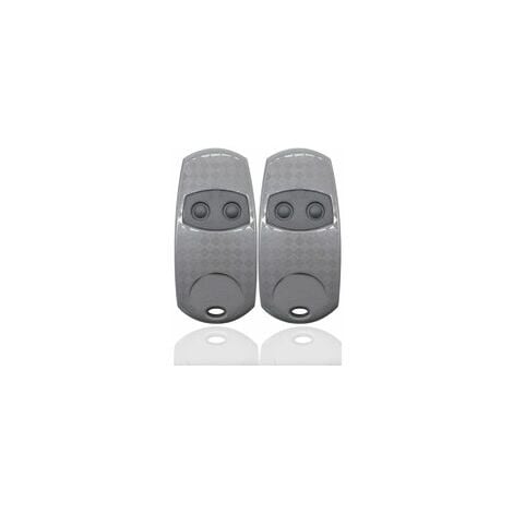Universal Gate Remote Control, Came Top 432EE Pack of 2 Portable Remote Controls 433, Compatible with Door and Garage Remote Control Top432NA/432/432EV/432A /432M/432S T432/433.92MHz (Siber)
