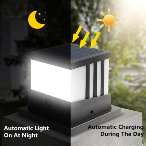 Solar Post Cap Lights Outdoor, Waterproof for Deck or Patio, (2 Pack)