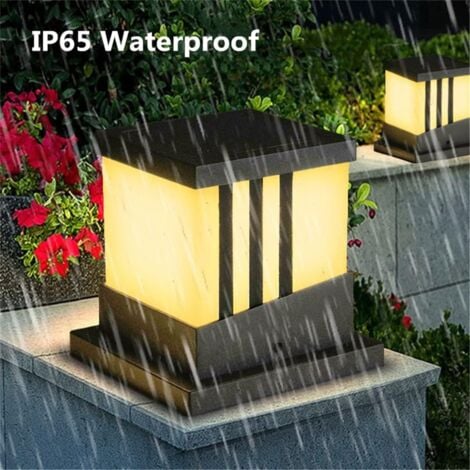 Solar Post Cap Lights Outdoor, Waterproof for Deck or Patio, (2 Pack)