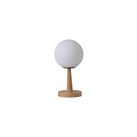 Table Lamp Bamboo Base, Dimmable Extendable LED Bedside Lamp Warm White/White H28cm