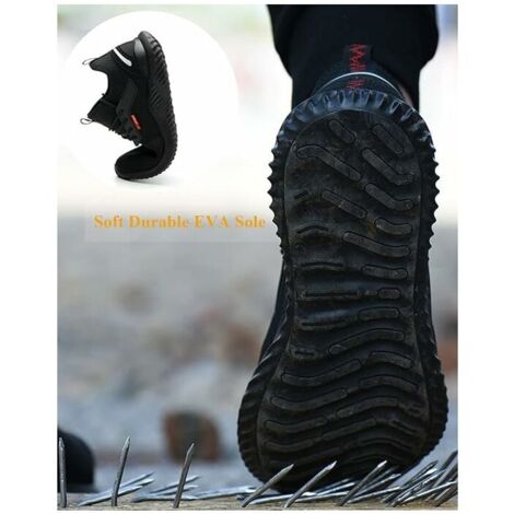 Safety shoes, Safety shoes for men and women, Work shoes, Steel toe cap, Ultra-light and indestructible protection, Breathable, Unisex safety shoes, 46