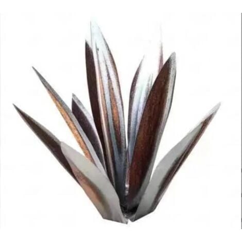 Garden Decoration Ornament Agave Iron Art Creative Ornament 35cm (Silver)