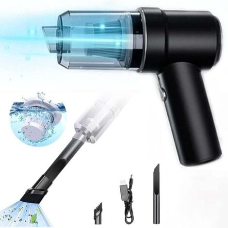 Cordless Handheld Car Vacuum Cleaner, Mini Portable Cordless Vacuum Cleaner, 120W Small Dual-Use Car Vacuum Cleaner, for Car/Pet/Desk/Keyboard (Black)