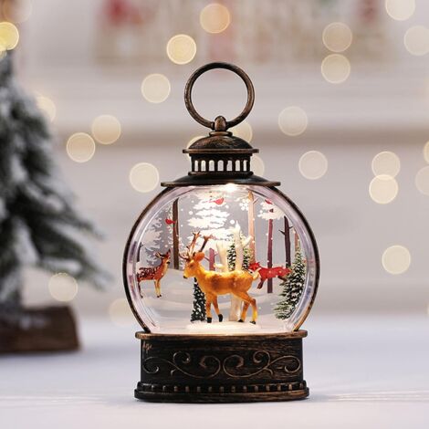 Other Christmas Decoration，Musical Decorative Christmas Lantern Lighted with Christmas Tree, Snowman, Elk, Santa Claus, Twinkle Light Lantern with Button Battery for Home, Christmas Tree