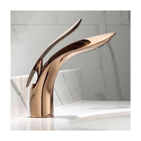 Copper Bathtub Faucet for Bathroom (Rose Gold)
