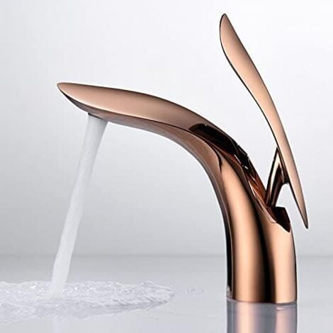 Copper Bathtub Faucet for Bathroom (Rose Gold)