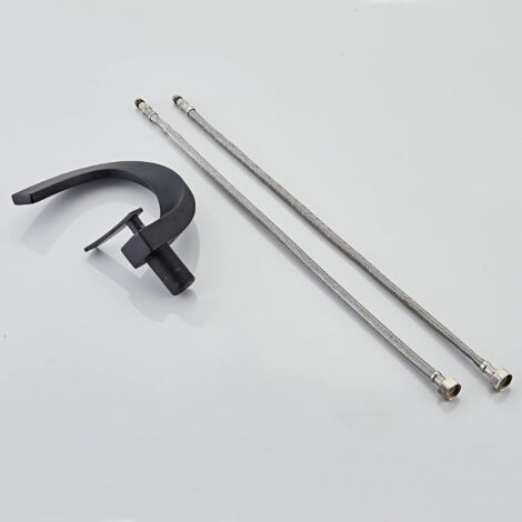 Black Bathroom Faucet, Elegant Design Sink Mixer Tap, Single Hole Faucet