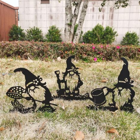 Other Wall Decor, Set of 3 Metal Garden Decorations for Outdoors, Garden Gnome Sticks - Beautiful Evidence - Garden Decoration - Craft Decoration - Outdoor Sculpture - Patio Art