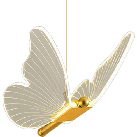 Modern Vintage Retro Style Pendant Lights, Butterfly Chandelier Bedside Chandelier Adjustable Rope Light Fixtures Dining Room Bedroom Living Room Bar