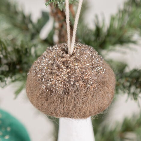 2pcs Christmas Mushroom Pendant