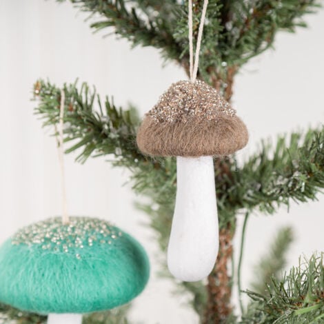 2pcs Christmas Mushroom Pendant