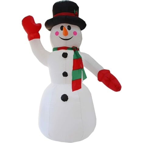 Christmas Gift Inflatable Christmas Snowman Inflatable Snowman Christmas Decoration 240cm with LED Lights and Inflator Xmas Figure Statue Display Outdoor Indoor
