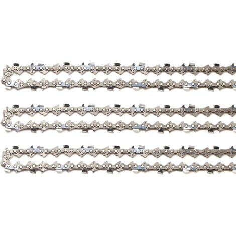 3 Pack Chainsaw Chains for 20" Bar, 76 Drive Links, 0.04" Gauge, Replacement Chain