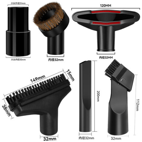6pcs Vacuum Cleaner Accessories 32mm 35mm Vacuum Cleaner Accessories Universal Vacuum Cleaner Brush Spacer Accessories