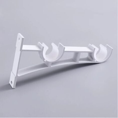 Pieces Heavy Duty Metal Curtain Rod, Curtain Rod Bracket, Double Curtain Rod Pole Holder, Curtain Bracket, Aluminum Curtain Rod Bracket, White Curtain Rod Bracket