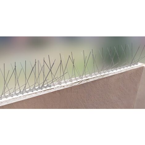 10 mètre pics anti pigeons 4 rangées en polycarbonate - solution de qualité pour contrôle des oiseaux
