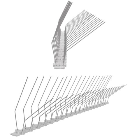 10 mètre pics anti pigeon pour gouttière 2 rangées - solution de qualité pour contrôle des oiseaux base de polycarbonat de contrôle des oiseaux