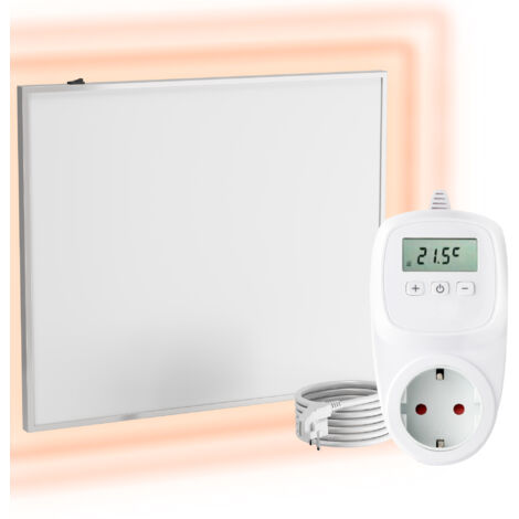 Radiateur Infrarouge Mural 300 W - Chauffage économique Avec Thermostat - Surface 6 à 8 M² - Protection Surchauffe - Mobile Ou Fixe