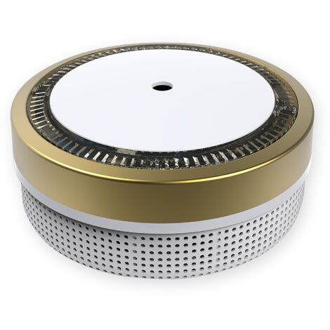 Détecteur De Fumée NEMAXX M1-Mini Or - Batterie Lithium 10 Ans, Ultra Sensible