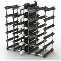 NOOK® casier à vin empilable Medium Kit pour jusqu’à 30 bouteilles – casier modulaire pour bouteilles/support pour bouteilles de vin, extensible de manière flexible, système emboîtable peu encombrant