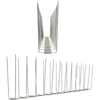 10 mètre pointes mouettes 2 rangs sur V2A Titan - solution de qualité pour contrôle des oiseaux pointes en acier inoxydable de contrôle des oiseaux