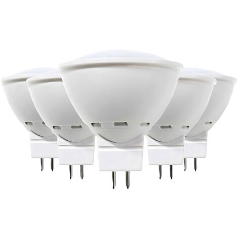 Lot de 5 ampoules LED spots GU5.3 6W équivalent 50W 540lm 3000K 15000H Primer Leader (1/5)