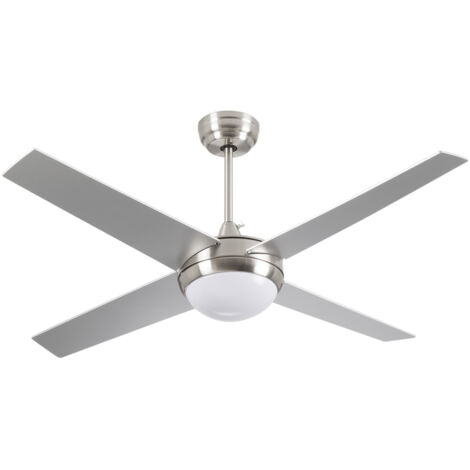 Ventilateur de plafond Thinia Home Montana argenté avec éclairage, 4 pales, 56 W, 6 vitesses (1/5)