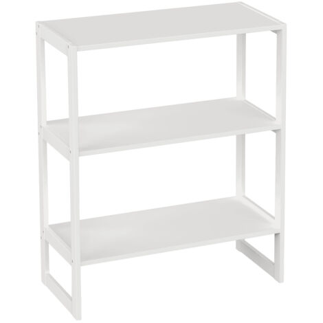 Bibliothèque SpaceQub 3 niveaux 69x33.5x84cm – Aggloméré de qualité – Finition satinée – Compatible avec collection modulable – 7House (1/4)