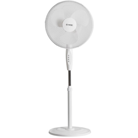 Ventilateur sur pied Raydan Home 40 cm (16") 40 W 3 vitesses, blanc confort (1/5)