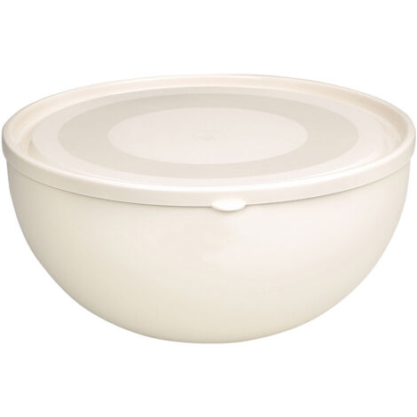 Bol rond moyen hermétique en plastique – Ø24,5 x 12 cm – Couleurs assorties – Capacité 4 litres pour conservation aliments