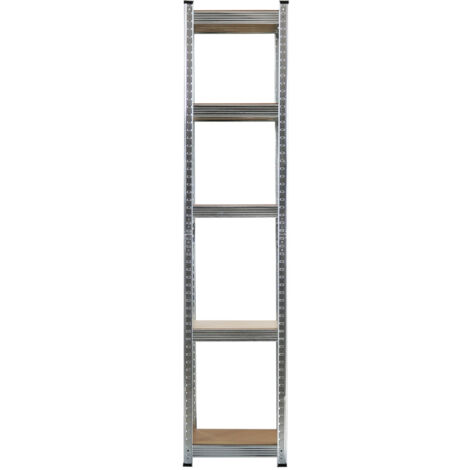 Etagère Modulaire En Métal Avec 5 Tablettes 875kg Argent 90x40x180cm 7house à Prix