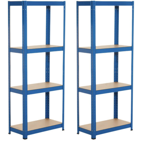 Lot de 2 étagères métalliques modulaires à 4 niveaux, 240 kg, 60 x 30 x 148 cm, Thinia Home (1/5)