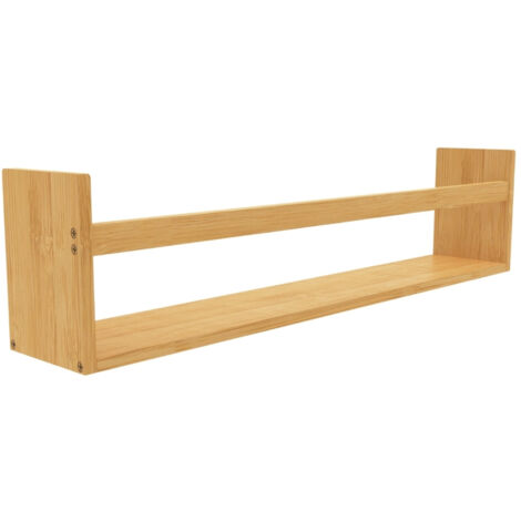 Étagère murale en bambou avec auvent 14x57x10cm 7house (1/3)