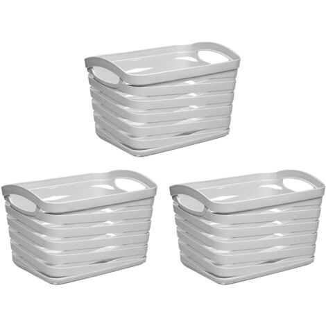 7house Lot de 3 paniers rectangulaires moyens, 1,5 litre (1/4)