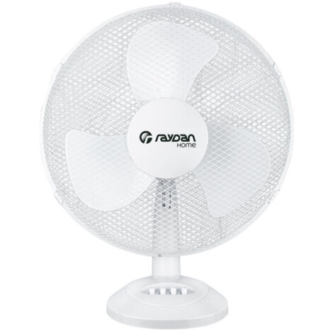 Ventilateur de table Raydan Home 12" (30 cm), 26 W, 3 vitesses, blanc confort (1/5)