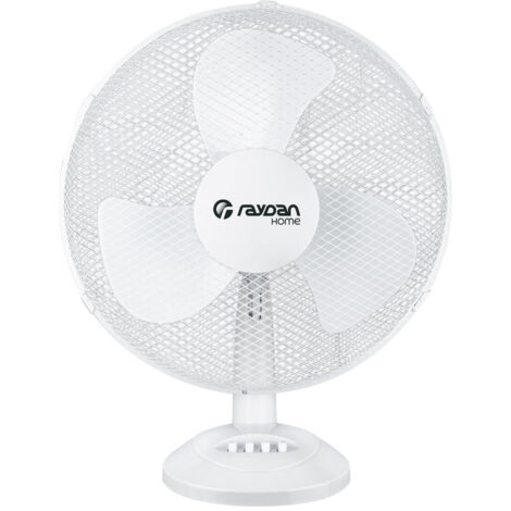 Ventilateur de table 40 cm (16 pouces), 40 W, 3 vitesses, blanc, Raydan Home (1/5)