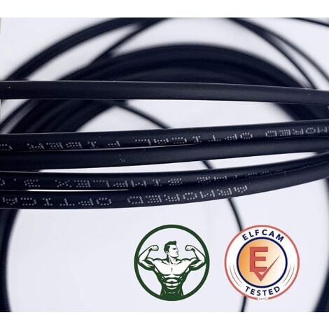 Elfcam - Câble Fibre Optique 40m (Noir, Acier Blindé) - SC/APC à SC/APC, OS2 Simplex Monomode 9/125µm, Résistant & Étanche - Installation Intérieure & Extérieure, Compatible Orange, SFR, Bouygues