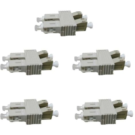 Elfcam® - Adaptateur à Fibre Optique Câble Multimode Duplex LC/UPC Female à SC/UPC Male, Lot de 5