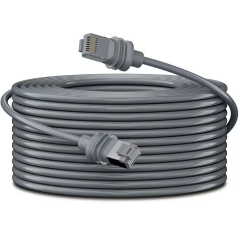 Elfcam - 10m Câble Starlink Gen 3, Câble Ethernet Cat6 26AWG pour Convient aux Installations Extérieur et Intérieur, Rallonge de Câble Starlink Gen 3/Mini, 10 Mètres