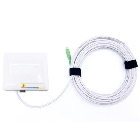 Elfcam - Câble Fibre Optique SC/APC à SC/APC - 15m, Simplex Monomode Ø4,0mm avec PTO Préinstallée, Rallonge pour Boîtier Fibre sans Perte