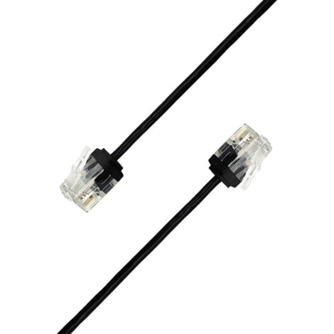 Elfcam - Câble Ethernet RJ45 Cat 6A Ultra Slim 3m Noir 10Gbps 500MHz 32AWG OD 2,8mm Haut Débit pour PC Console Routeur Modem Serveur