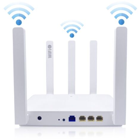Elfcam Système Mesh Router WiFi 6 (AX3000), Ethernet Port WAN 2,5Gb RJ45, Double-Bande WiFi 6 Mesh Routeur, Jusqu'à 3000 Mbits/s, Idéal pour Rallonge Votre Freebox Ultra et Orange Livebox 6