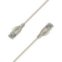 Elfcam - Câble Ethernet RJ45 Cat 6A Ultra Slim 20m Blanc 10Gbps 500MHz 32AWG OD 2,8mm Haut Débit pour PC Console Routeur Modem Serveur
