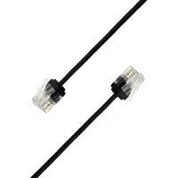 Elfcam - Câble Ethernet RJ45 Cat 6A Ultra Slim 7m Noir 10Gbps 500MHz 32AWG OD 2,8mm Haut Débit pour PC Console Routeur Modem Serveur