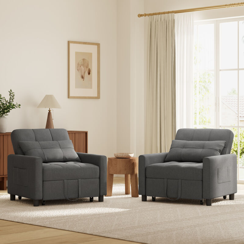 InnovaGoods® Canapé-lit Convertible 4 en 1, canapé-lit Pliant Triple avec Dossier réglable sur 6 Niveaux et Coussin, idéal pour Le Bureau, la Chambre à Coucher, Le Salon. Capacité de Charge de 150