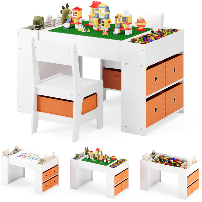 RESOL Set Julieta Table Et 4 Chaises Enfants - Meubles Extérieur Intérieur Couleurs Vives