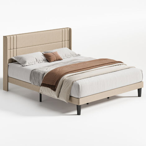 Lit Double Antique 180x200 Cm En Bois Et Métal - Avec Sommier à Lattes - Design Classique Pour Chambre