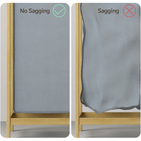 Panier à Linge Avec Couvercle à 2 Compartiments, 130l, Pliable, 52 X 38,5 X 70,5 Cm, Noir D'encre - Panier à Linge